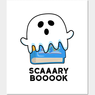 Scaaaary Booook Funny Ghost Book Pun Posters and Art